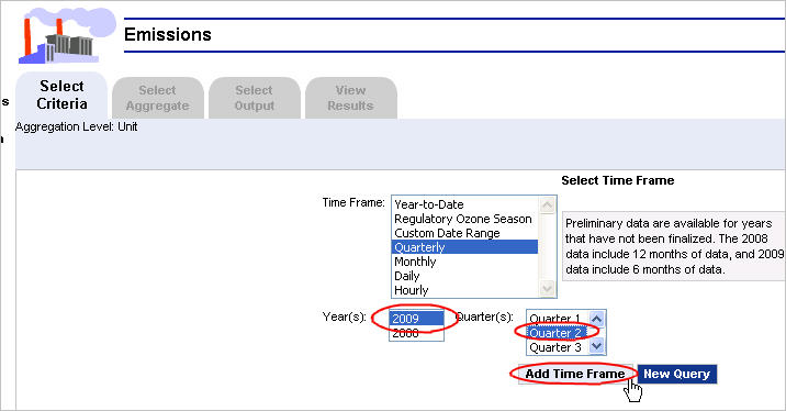 Adding the 2009 Quarter 2 time frame.